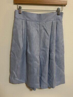 Vintage Fine Line NY High Waisted Baby Blue Shorts Trouser Made in USA EUC Sz M